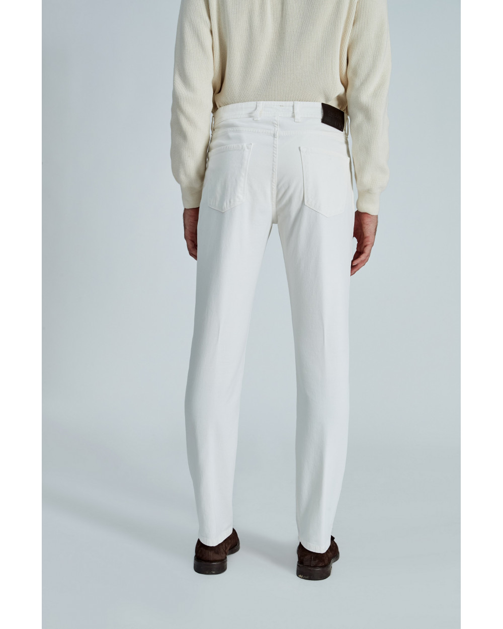 PANTALONE T985 222002 SLIM IN BUL COLORE PANNA