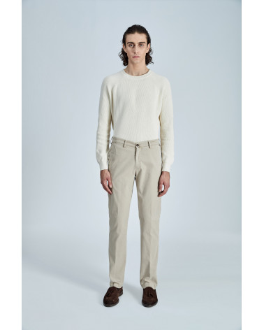 PANTALONE T926 222048 REGULAR IN GABARDINE COTONE TENCEL SETA COLORE BEIGE