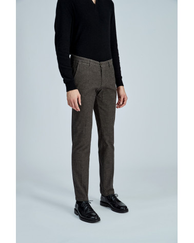 PANTALONE T910 222057 SLIM FIT 	IN ARMATURA MANO LANA COLORE  BISQUIT