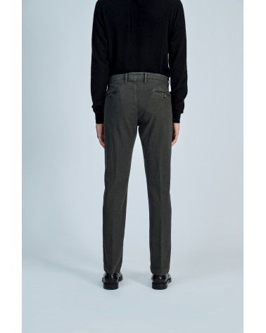 PANTALONE T9036 222035 REGULAR ARMATURA TRAMA NERA VERDE MILITARE